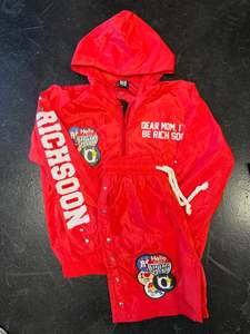 Custom Manufacturer Casual Windbreaker Hoodie With Shorts 2 Piece Windbreaker Set Contrast Color Wholesale Winter Wear - Product Image 2