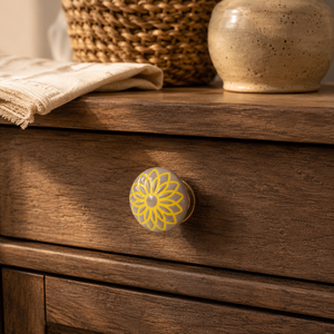 SHUBHAM Floral <b>Ceramic</b> Cabinet <b>Knob</b> Vintage <b>Drawer</b> Pull Round Decorative Furniture Handle for Home - Product Image 6