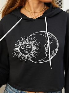 100% cotton Cropped Hoodie for Women's Lightweight Cotton Blend Fleece Workout Crop Top hoodies customize sizes cropped hoodies - Product Image 4
