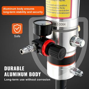 Pompa per Grasso ad Aria Compressa con Rapporto di Pressione 50:1, Tubo in Acciaio ad Alta Pressione da 13 Piedi, Pistola per Grasso Pneumatica - Product Image 5