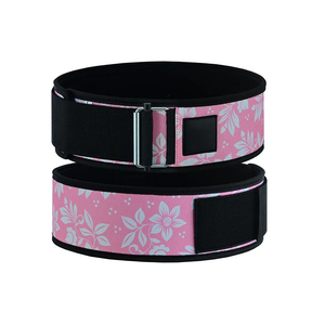 Ceintures de soutien lombaire en néoprène pour femmes avec motif floral rose, fermeture à boucle réglable pour l'entraînement musculaire et la musculation - Product Image 1