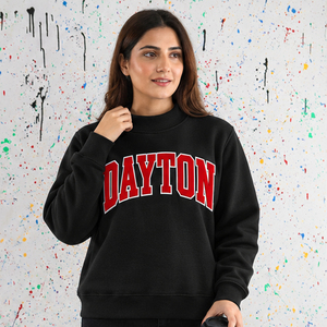Suéter de Punto Personalizado Negro para Mujer, Estilo Universitario, Ropa de Campus, Colores de Equipo Universitario, Venta al Por Mayor - Product Image 1