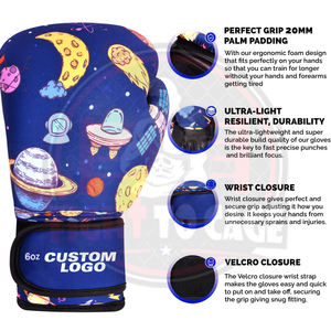 Guantes de Boxeo para Niños de 16 oz, Color Azul 2026, Buen Proveedor, Servicio OEM ODM, Diseña tus Propios Guantes Modernos y Fáciles de Usar - Product Image 4