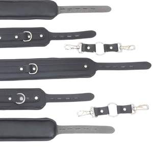 Ensemble de restraints de lit en cuir avec sangles réglables et clips métalliques verrouillables - Product Image 6