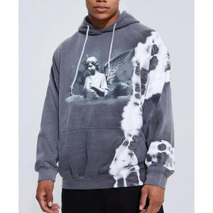 Sudadera con Capucha Oversize Tie Dye para Hombre, Fabricada a Medida, 100% Algodón Grueso, Estilo Urbano, Lavado Ácido, para Hermandades Universitarias - Product Image 3