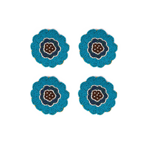 Most Precious <b>Beaded</b> <b>Coaster</b> Floral Shape Multi-color Design Hand Embroidered Needlework by Skilled Artisans <b>Beaded</b> <b>Coaster</b> Sets - Product Image 6