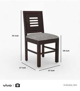 Ensemble de table à manger rectangulaire moderne en bois avec chaises rembourrées 4 places, pas d'assemblage requis - Product Image 3