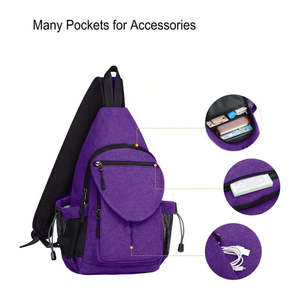 Sacs bandoulière avec sangle réglable, compartiments spacieux, poche antivol, fermeture éclair, doublure en polyester - Prêts pour le voyage - Product Image 3