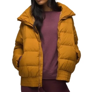 2025 Women's Casual Puffer Varsity Jacket Breathable Knitted Winter Warm Thick Outdoor Outwear Viscose Custom Logo Wholesale - Product Image 2