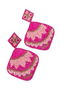 Choix exclusif travail manuel perlé broderie Kilim goutte boucle d'oreille Premium à la mode dernière ajouter haute personnalisation qualité pour fille - Product Image 4