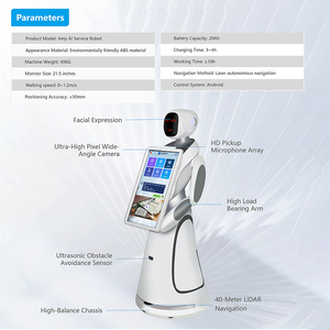 Robot de service autonome <span class=keywords><strong>en</strong></span> matériau ABS, robot de réception, <span class=keywords><strong>assistant</strong></span> visiteur pour les halls gouvernementaux, les banques, les cliniques, vente <span class=keywords><strong>en</strong></span> gros - Product Image 5
