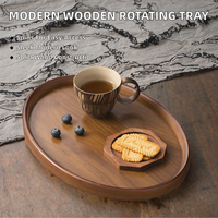 Plateau tournant moderne en bois gravé, jetable, motif personnalisé, pour fête, cuisine, table à manger, armoire de rangement
