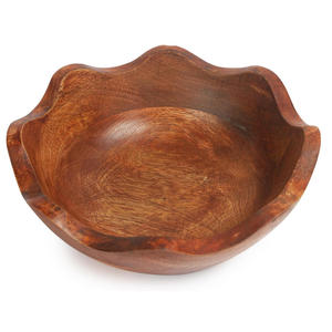 Bol à fruits en bois fait main, design traditionnel chinois, artisanat en bois non traité pour fruits et collations - Product Image 2
