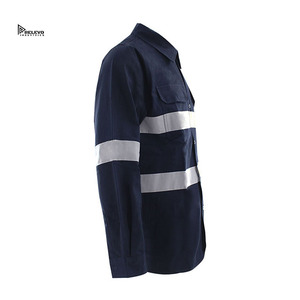 Chemise de sécurité réfléchissante 180 GSM en polyester PU, vêtements de travail haute visibilité, style manches longues avec réflecteur pour la vente en gros - Product Image 5