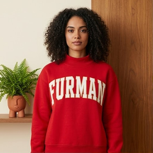 Sudadera con cuello alto Furman Wholesale Collegiate, logotipo bordado a cuadros personalizado para organizaciones universitarias y de campus. - Product Image 4