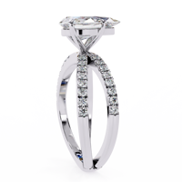 Handgefertigter Ring mit Labor-Diamant in Birnenform als Solitär |   IGI-Zertifizierter 10K Gold Verlobungsring |   Trendy Elegant Alltagstauglich