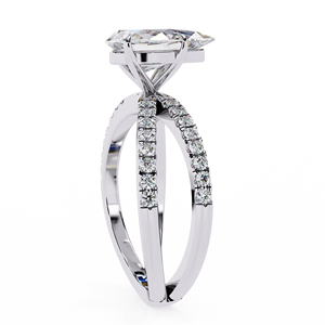 Bague solitaire artisanale en diamant de laboratoire taille poire |   Bague de fiançailles en or 10 carats certifiée IGI |   Tendance Élégante Quotidienne - Product Image 1