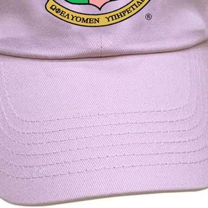 Gorra de Béisbol Ajustable de Algodón con Escudo Bordado Rosa de la Hermandad Griega AKA para Mujer, Ideal para Uso Exterior - Product Image 4