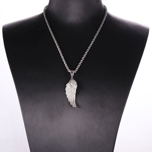 Bijoux Hip Hop européens et américains, pendentif aile d'ange, bijoux rétro, collier aile de couple pour femmes et hommes, cadeaux délicats - Product Image 2