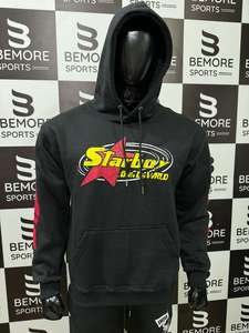 Sudadera con capucha pesada para hombre al por mayor, con logo en relieve, bordado 3D, lisa, informal, deportiva, de alta calidad, en blanco. - Product Image 3