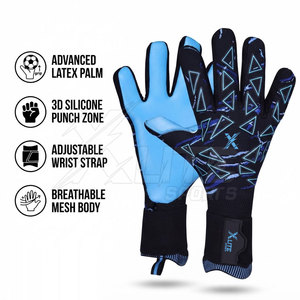 Gants d'entraînement de gardien de but en cuir Finger Save, antidérapants et respirants pour joueurs de football, avec paume en latex pour une meilleure adhérence lors des séances d'entraînement et au club. - Product Image 5