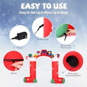 Arco Gonfiabile Natalizio da 2,7m con 24W 11 Luci LED, Decorazione per Esterni e Giardino - Product Image 3