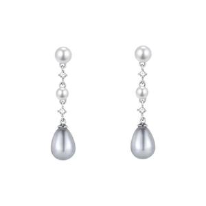 Fashionable Pure <b>Silver</b> <b>Dangle</b> <b>Earrings</b> Natural Freshwater Rice Pearls Popular DIY Jewelry Accessories - Product Image 5