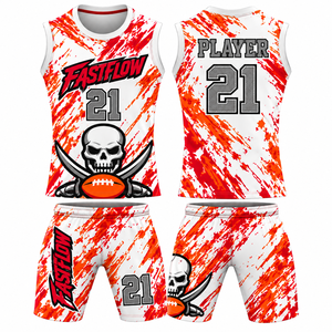 Conjunto de Uniforme de Fútbol Americano a la Americana Personalizado 7v7, Camisetas y Pantalones Cortos de Fútbol Americano para Equipo, Ropa Deportiva Transpirable - Product Image 4