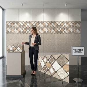 Nouvelle Arrivée Prix Usine Carreaux Muraux en Céramique Brillante Design Gaufré Toscano 30x60cm 12x24 Carrelage Piscine et Hall - Product Image 3