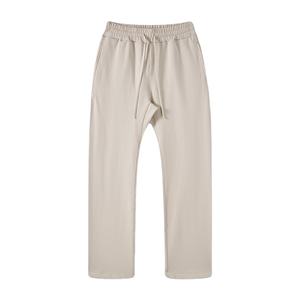 กางเกงวอร์มผู้ชายฤดูร้อนปี 2025 น้ำหนักเบา 400 กรัม สไตล์ลำลอง สีพื้น ทรงขาตรง แต่งขาด ขอบเอวยางยืด 100% - Product Image 1