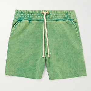 Pantalones Cortos Deportivos Vintage de Poliéster con Cordón Ajustable, Transpirables, para Hombre, con Efecto Desgastado y Bordes sin Rematar, los Más Vendidos del 2026 - Product Image 2