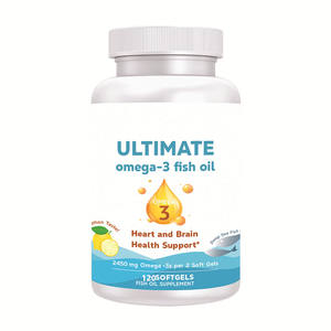 Suplemento de aceite de pescado <span class=keywords><strong>Omega</strong></span>-<span class=keywords><strong>3</strong></span> altamente efectivo con sabor a limón <span class=keywords><strong>natural</strong></span> Ultimate <span class=keywords><strong>Omega</strong></span> con gel suave EPA y DHA - Product Image 1
