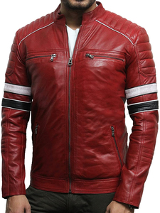 2026 Customized Men's <b>Leather</b> <b>Jacket</b> For Biker Distressed Genuine <b>Lambskin</b> Top Quality Material Parka <b>Jacket</b> Men - Product Image 1