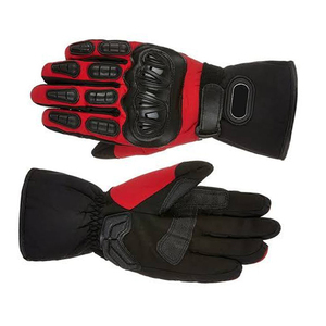 <b>Red</b> Black Motorbike Riding Gloves Full Finger Protective Riding Gloves Breathable Touchscreen Outdoor Sports - Product Image 3