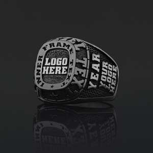 Bague d'École BOJ 028 Personnalisée en Argent et Diamant, Bague de Diplôme Universitaire Unisexe, Cadeau pour Fêtes et Occasions Spéciales, Prix Bas - Product Image 1