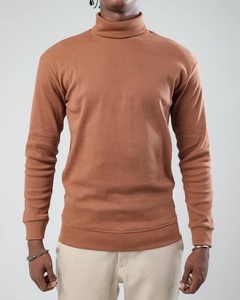 Factory Wholesale <b>Men</b>’s Long Sleeve T-<b>Shirt</b> Ribbed Turtleneck OEM Custom Logo Multicolor High-Quality Cotton/Poly Blend 220 GSM - Product Image 5