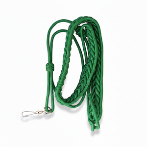 Aiguillette en viscose verte de qualité supérieure, très vendue, avec crochet métallique pour uniformes - Product Image 1