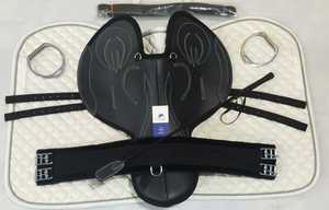 BLUHORSE Selle d'équitation anglaise synthétique de haute qualité personnalisable pour l'entraînement, ensemble complet nickelé - Product Image 6