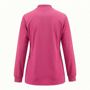 Blouse médicale professionnelle personnalisable, uniforme médical, fermeture éclair intégrale, sans col, manches longues, prix de gros, blouses médicales élégantes - Product Image 3