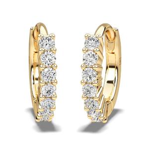 Boucles d'oreilles en diamant naturel, boucles d'oreilles huggie en diamant véritable, or 10K 14K 18K, platine, argent, bijoux élégants pour un usage quotidien, bijoux fins pour femmes - Product Image 3