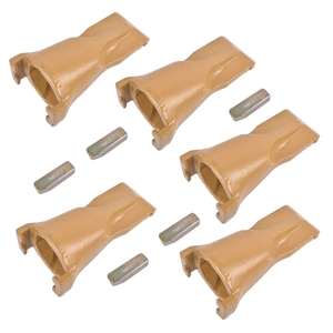 Set di 5 Denti Gialli a V V23SYL con Perni Flessibili V23PN per Pale Gommata e Gru - Product Image 3