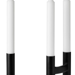 Candélabre nordique en métal noir à 3 bras, style moderne et minimaliste, porte-bougie conique en fer pour centre de table de mariage, décoration de table de luxe pour la maison - Product Image 3