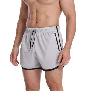 Shorts de sport athlétiques 2-en-1 pour hommes, sur mesure, à séchage rapide, motif uni, avec poches - Product Image 2