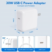 Chargeur rapide USB-C 30W avec câble C-C de 10 pieds compatible avec MacBook Pro 13 14 15 16 pouces MacBook Air M1 M2 M3 Adaptateur secteur