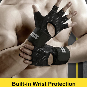 Wholesale CustomNeoprene <b>Training</b> <b>Gloves</b> Anti-slip Fitness Workout Cross Adjustable Wrap Wrist Support <b>Weight</b> Lifting Gym Safety - Product Image 3