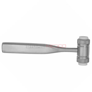 Maillet chirurgical Mead Bone de 7 pouces en acier inoxydable allemand avec têtes en nylon remplaçables – Instruments manuels pour la chirurgie générale - Product Image 2