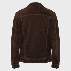 Nouvelle conception de chemise en daim pour homme marron / Dernière collection 2022 Veste en daim véritable marron / Col de chemise en daim en gros - Product Image 5