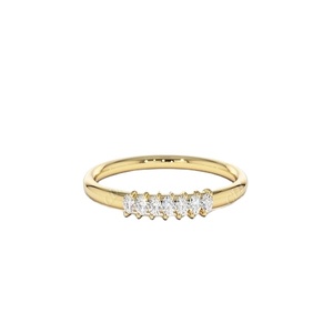 Anillo de boda de diamante Natural minimalista, anillo de apilamiento mínimo, anillos de aniversario de diamante genuino de uso diario, fabricante en la India - Product Image 1