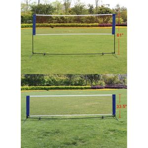 Portatile 14FT grandi reti da Badminton con supporto/telaio borsa per il trasporto di pallavolo e Tennis - Product Image 3