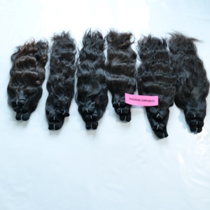 Bundle Natural Color Indian Hair Remy Lace Front Wigs Double Weft Machine Weaving Deep Wave 100% Virgin All Colors <b>Polybag</b> - Product Image 4